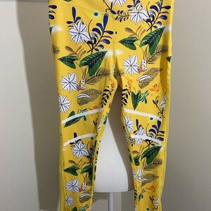 ZYIA Yellow and Green Floral Leggings